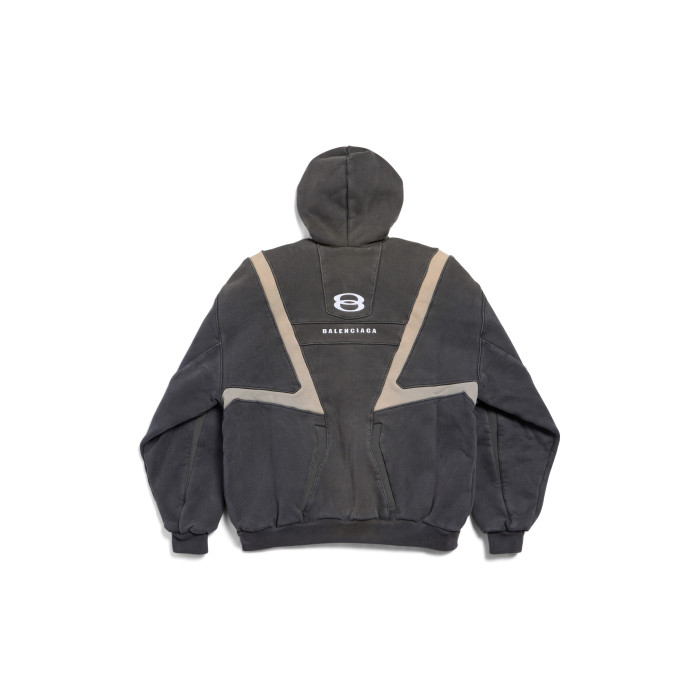 NIGO Balenciaga Men's Women's Spring And Autumn Unity Sports Icon Biker Black Zipper Loose Long Sleeve Hooded Sweatshirt Jacket Ngvp #nigo9312