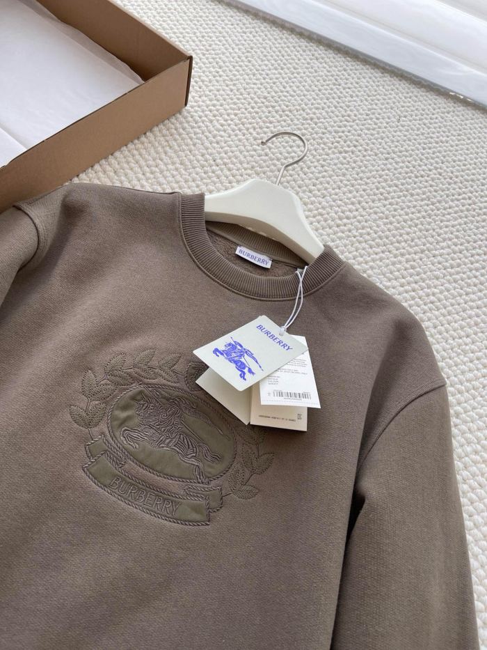NIGO Burberry Men's Spring and Autumn Green Knight Embroidered Label Round Neck Loose Long Sleeve Sweatshirt Pullover #nigo73173