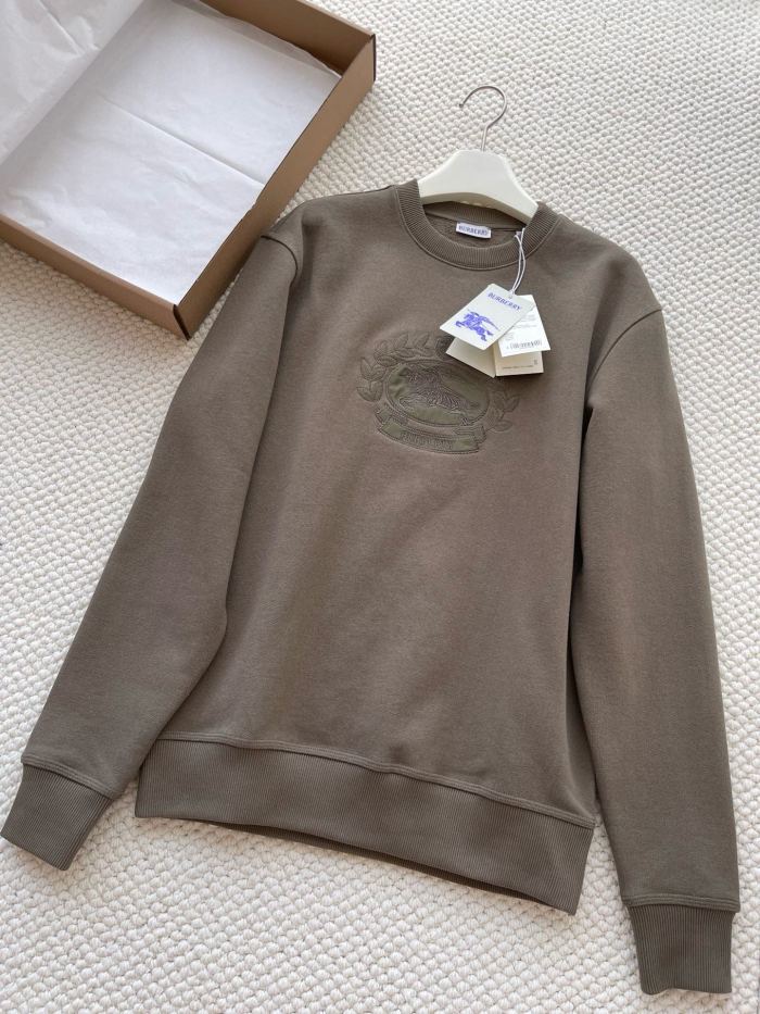 NIGO Burberry Men's Spring and Autumn Green Knight Embroidered Label Round Neck Loose Long Sleeve Sweatshirt Pullover #nigo73173