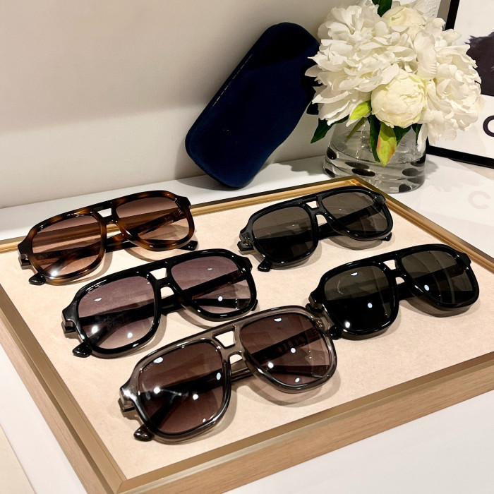 NIGO Gucci Men's Logo Engraved Irregular Shape Cover-up Styling Sunglasses Eyeglasses Glasses #nigo73176