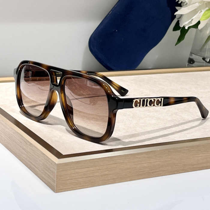 NIGO Gucci Men's Logo Engraved Irregular Shape Cover-up Styling Sunglasses Eyeglasses Glasses #nigo73176