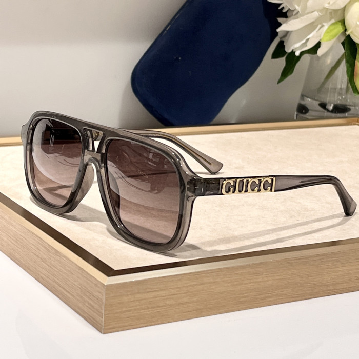 NIGO Gucci Men's Logo Engraved Irregular Shape Cover-up Styling Sunglasses Eyeglasses Glasses #nigo73176