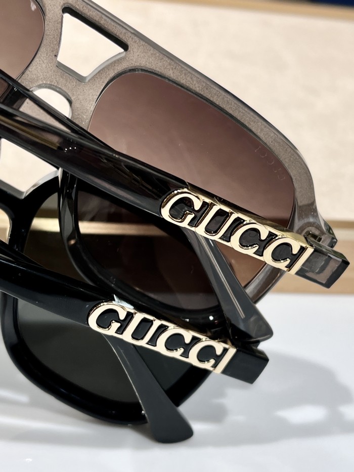 NIGO Gucci Men's Logo Engraved Irregular Shape Cover-up Styling Sunglasses Eyeglasses Glasses #nigo73176