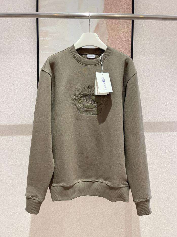 NIGO Burberry Men's Spring and Autumn Green Knight Embroidered Label Round Neck Loose Long Sleeve Sweatshirt Pullover #nigo73173