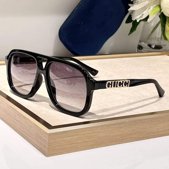 NIGO Gucci Men's Logo Engraved Irregular Shape Cover-up Styling Sunglasses Eyeglasses Glasses #nigo73176