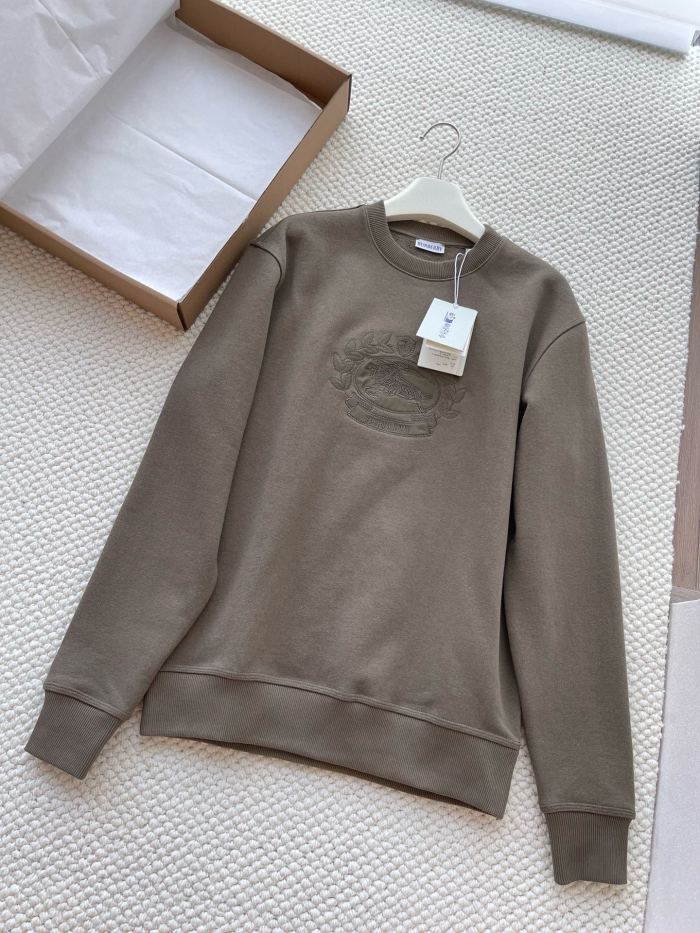 NIGO Burberry Men's Spring and Autumn Green Knight Embroidered Label Round Neck Loose Long Sleeve Sweatshirt Pullover #nigo73173