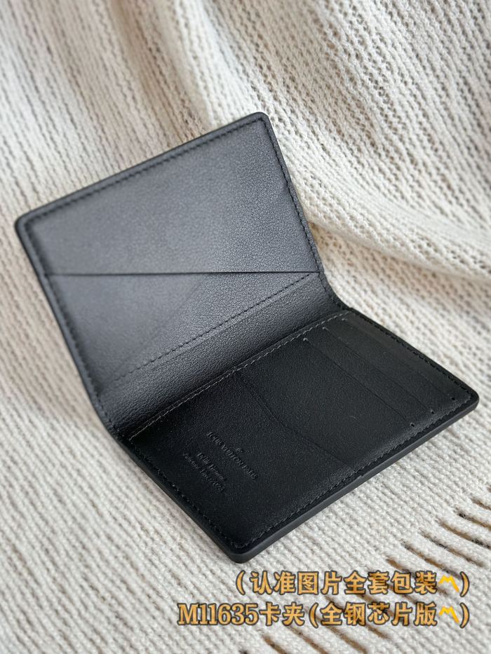 NIGO Louis Vuitton Men's Letter Printed Black Brushed Cowhide Long Wallet Card Case Bag Bags #nigo73188