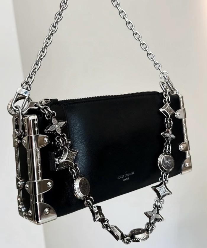 NIGO Louis Vuitton Men's Silver Letter Logo Openwork Design Brass Pant Chain Bag Chain Jewelry #nigo73189