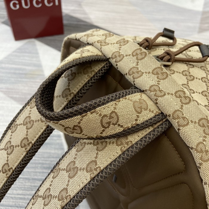 NIGO Gucci Men's Embossed Logo Adjustable Shoulder Strap Zipper Closure Canvas Shoulder Bag Backpack Bags #nigo73195