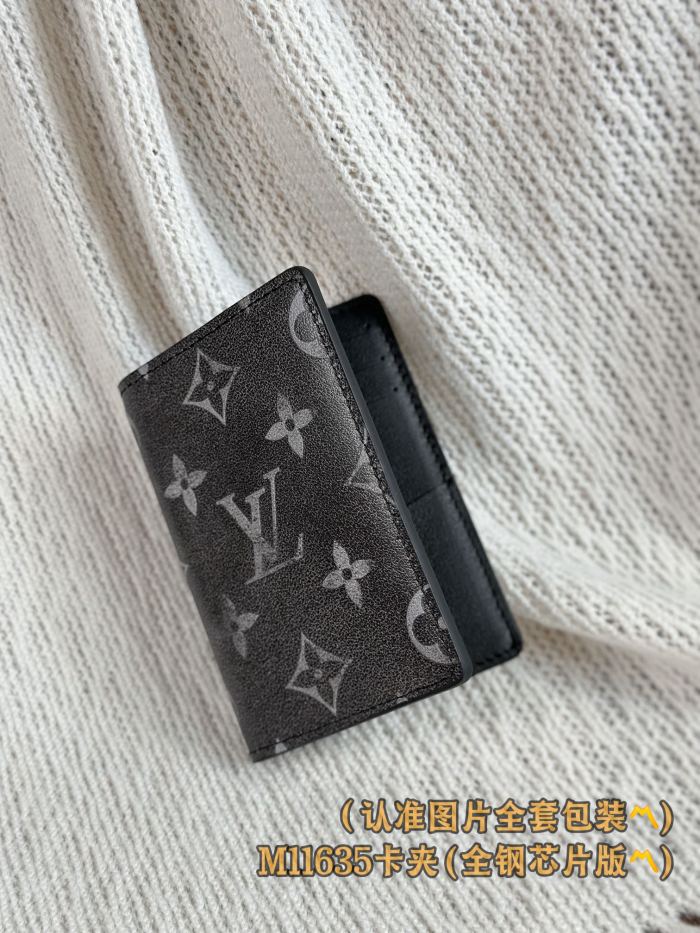 NIGO Louis Vuitton Men's Letter Printed Black Brushed Cowhide Long Wallet Card Case Bag Bags #nigo73188