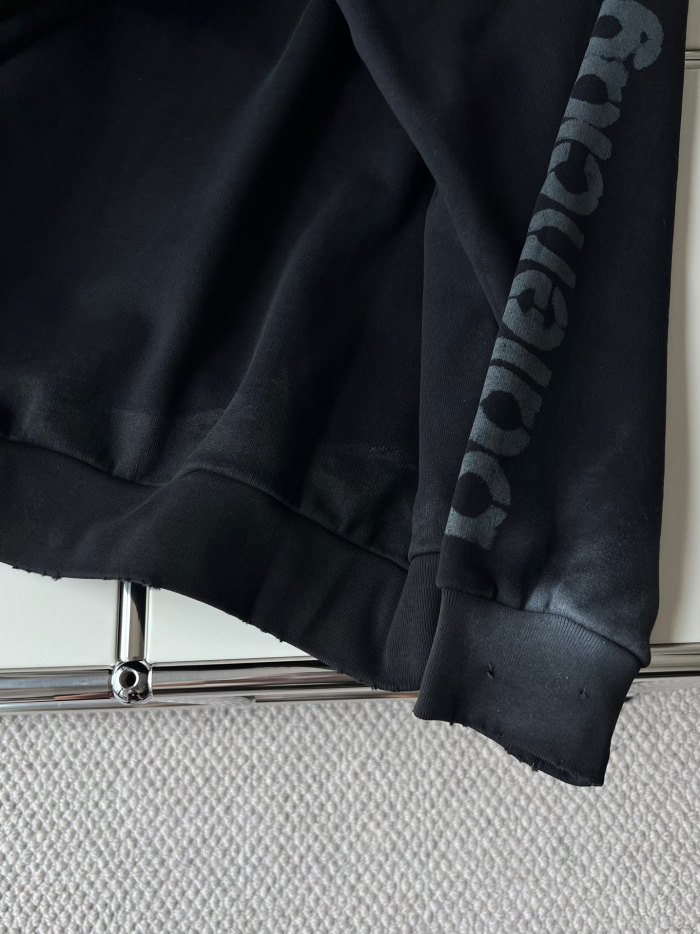 NIGO Balenciaga Men's Spring and Autumn Black Letter Printed Hooded Pullover Long Sleeve Sweatshirt #nigo73213