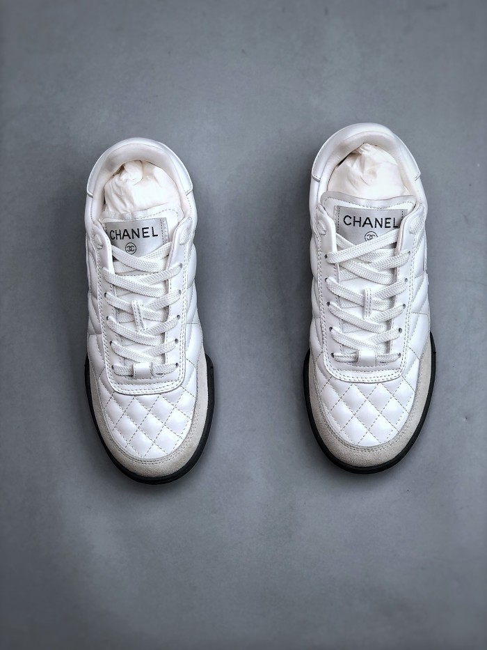 NIGO Chanel Women's Solid Color Flat Round Toe Lace Up Low Top Casual Sneakers Shoes #nigo73216