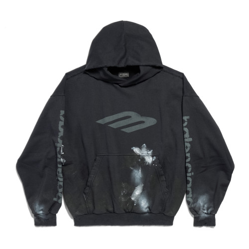NIGO Balenciaga Men's Spring and Autumn Black Letter Printed Hooded Pullover Long Sleeve Sweatshirt #nigo73213