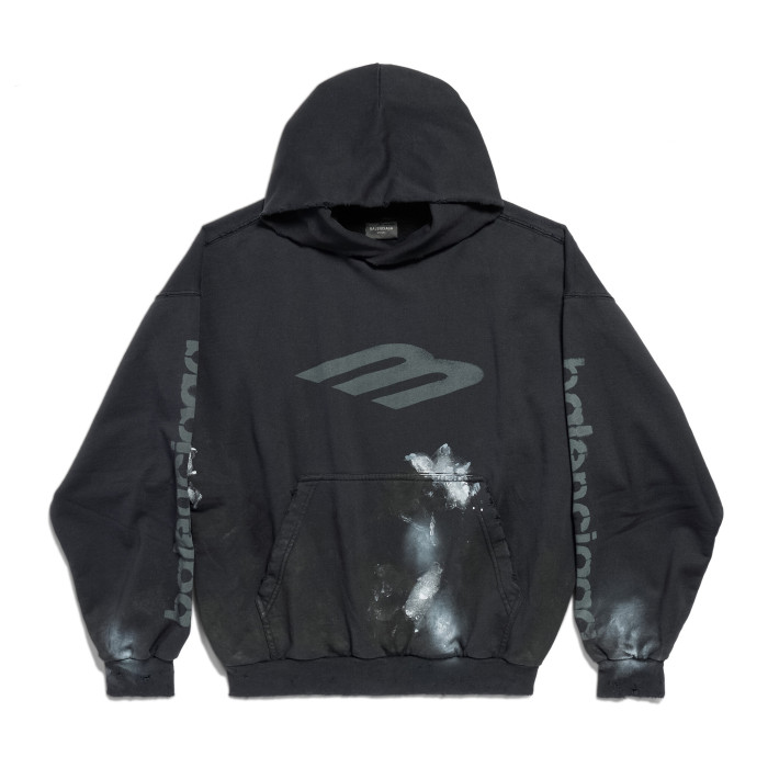 NIGO Balenciaga Men's Spring and Autumn Black Letter Printed Hooded Pullover Long Sleeve Sweatshirt #nigo73213