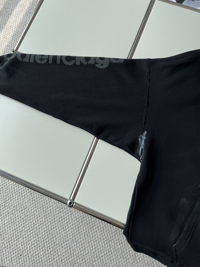 NIGO Balenciaga Men's Spring and Autumn Black Letter Printed Hooded Pullover Long Sleeve Sweatshirt #nigo73213