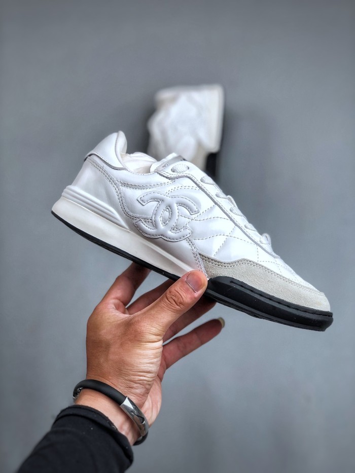 NIGO Chanel Women's Solid Color Flat Round Toe Lace Up Low Top Casual Sneakers Shoes #nigo73216
