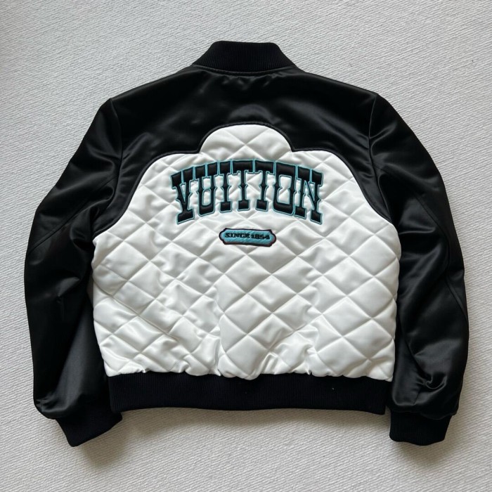 NIGO Louis Vuitton Men's Autumn and Winter Color Blocking Letter Logo Embroidery Single Breasted Pilot Long Sleeve Jacket #nigo73238