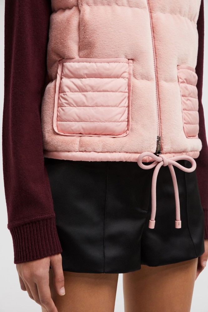 NIGO Moncler Women's Autumn and Winter Solid Color Embroidery Logo Zipper Drawstring Hem Puffer Down Vest Jacket #nigo73235