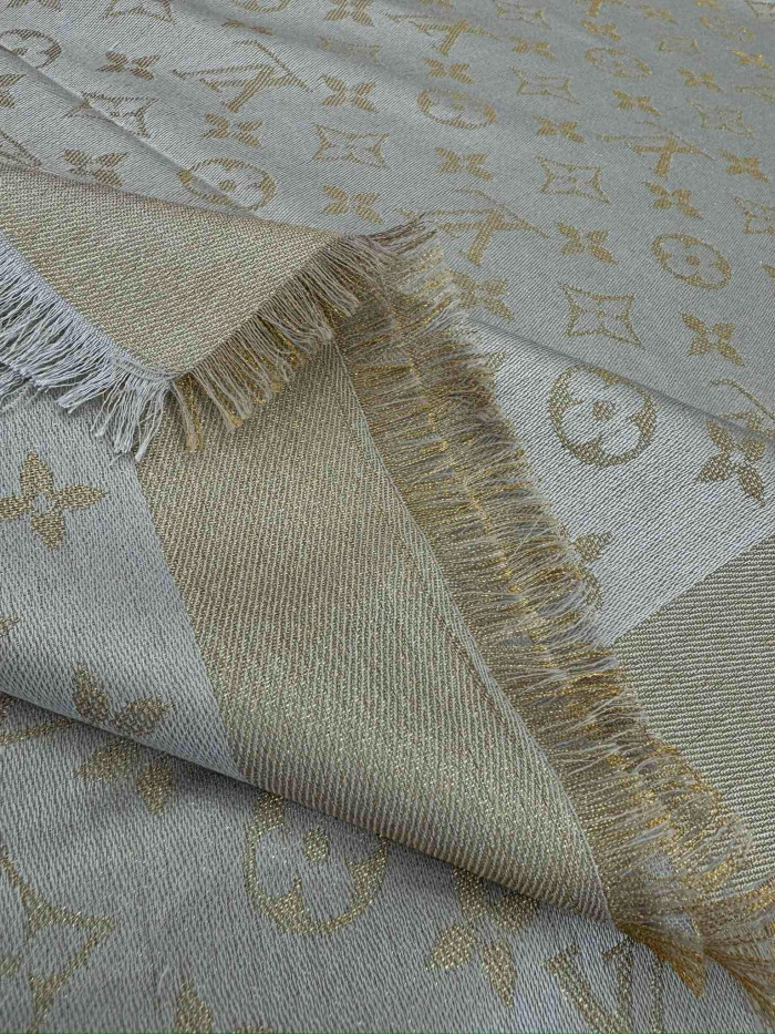 NIGO Louis Vuitton Women's Solid Color Logo Monogram Jacquard Wool Shawl Scarf #nigo73232