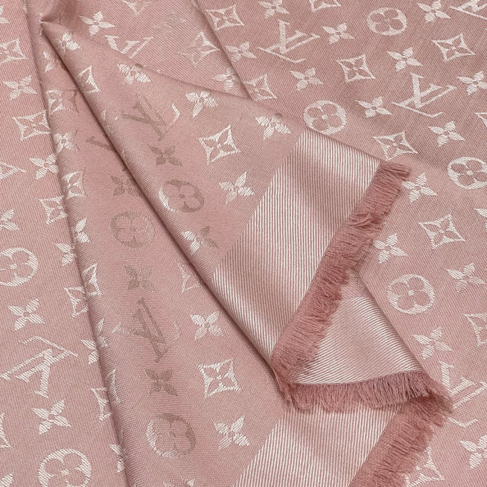 NIGO Louis Vuitton Women's Solid Color Logo Monogram Jacquard Wool Shawl Scarf #nigo73233