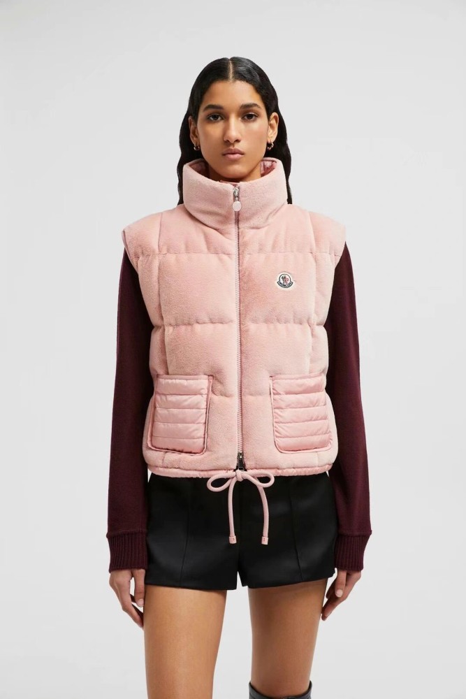 NIGO Moncler Women's Autumn and Winter Solid Color Embroidery Logo Zipper Drawstring Hem Puffer Down Vest Jacket #nigo73235
