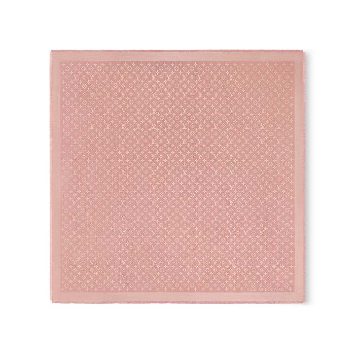 NIGO Louis Vuitton Women's Solid Color Logo Monogram Jacquard Wool Shawl Scarf #nigo73233
