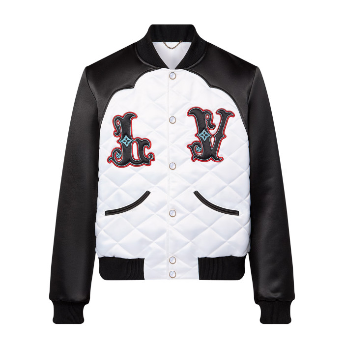 NIGO Louis Vuitton Men's Autumn and Winter Color Blocking Letter Logo Embroidery Single Breasted Pilot Long Sleeve Jacket #nigo73238
