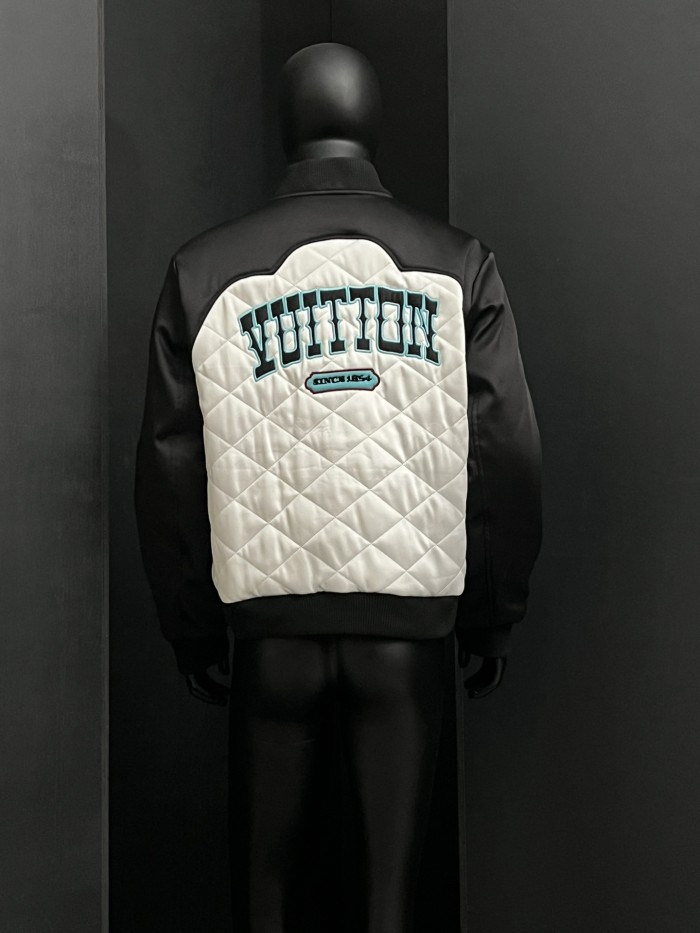 NIGO Louis Vuitton Men's Autumn and Winter Color Blocking Letter Logo Embroidery Single Breasted Pilot Long Sleeve Jacket #nigo73238