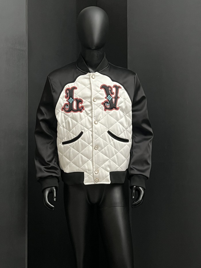 NIGO Louis Vuitton Men's Autumn and Winter Color Blocking Letter Logo Embroidery Single Breasted Pilot Long Sleeve Jacket #nigo73238