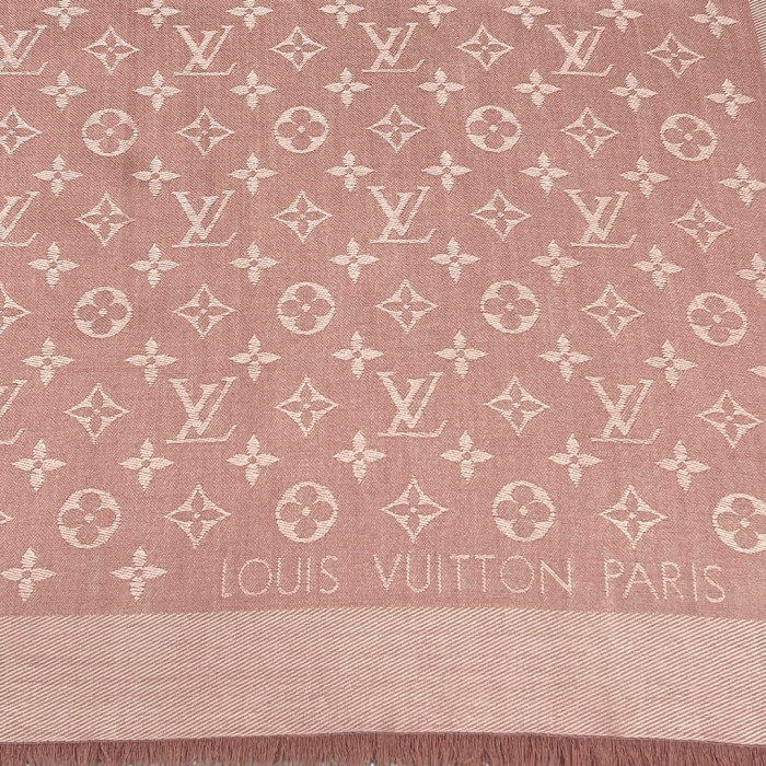 NIGO Louis Vuitton Women's Solid Color Logo Monogram Jacquard Wool Shawl Scarf #nigo73233