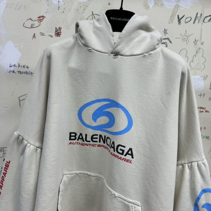 NIGO Balenciaga Men's Spring and Autumn Solid Color Letter Printed Hooded Pullover Long Sleeve Sweatshirt #nigo73249