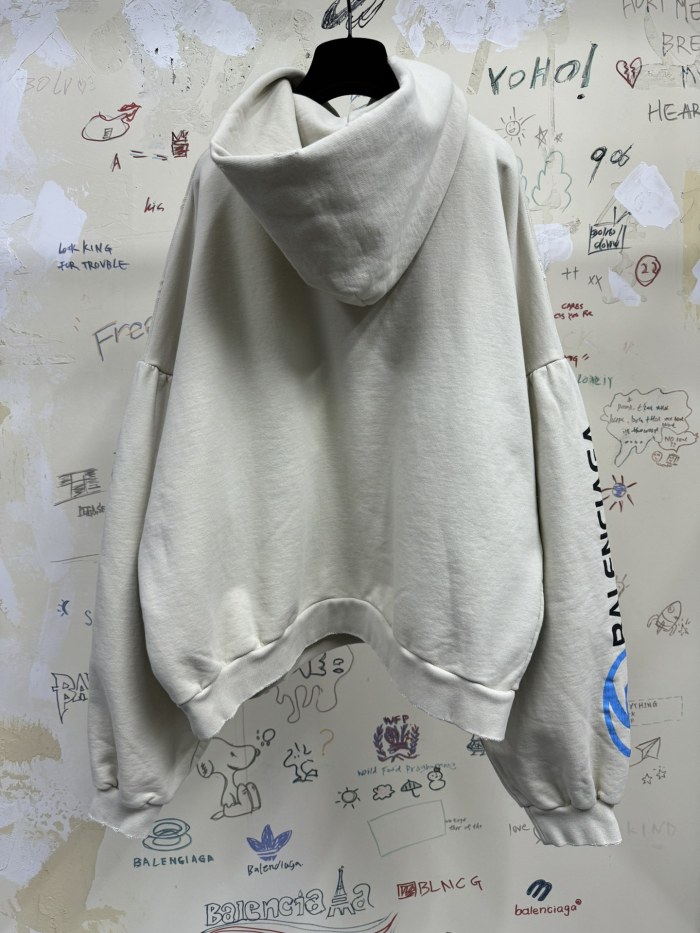 NIGO Balenciaga Men's Spring and Autumn Solid Color Letter Printed Hooded Pullover Long Sleeve Sweatshirt #nigo73249