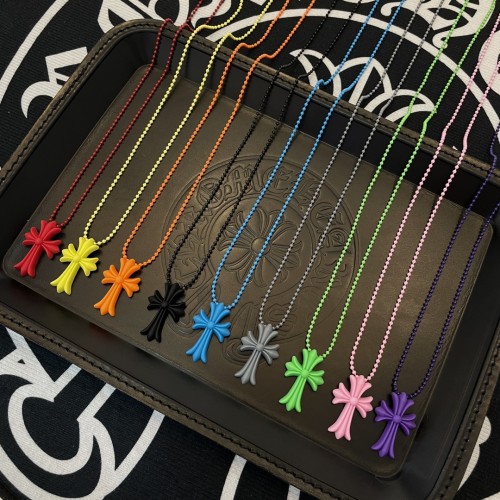 NIGO Chrome Hearts Men's Women's Cross Resin Necklace Vintage Trend Solid Color Stacking Necklace Design Artistic Sense Accessories Jewelry #nigo71652