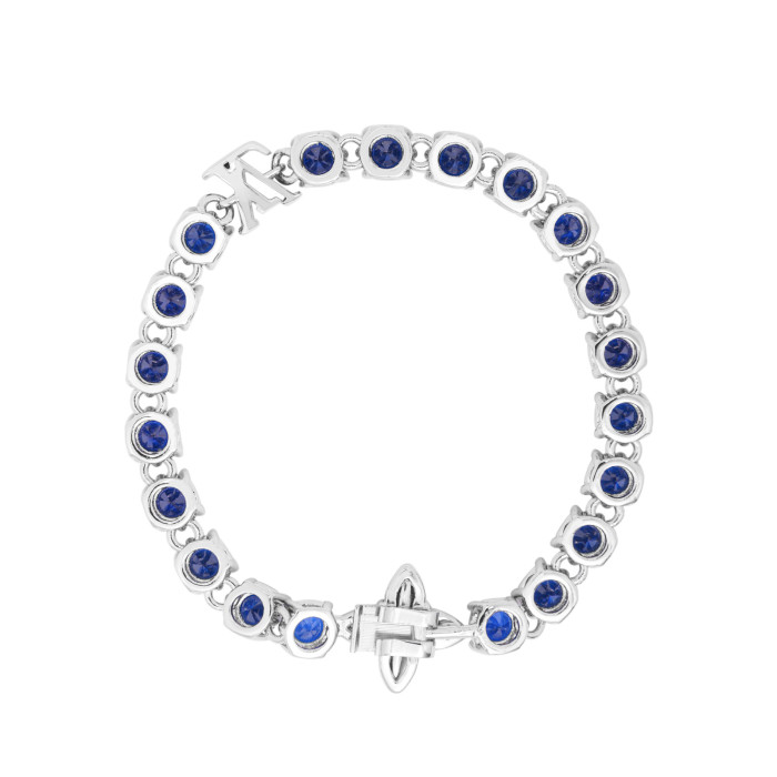 NIGO Louis Vuitton CRYSTAL Men's Blue Monogrammed Zirconia Bracelet Jewelry #nigo73244