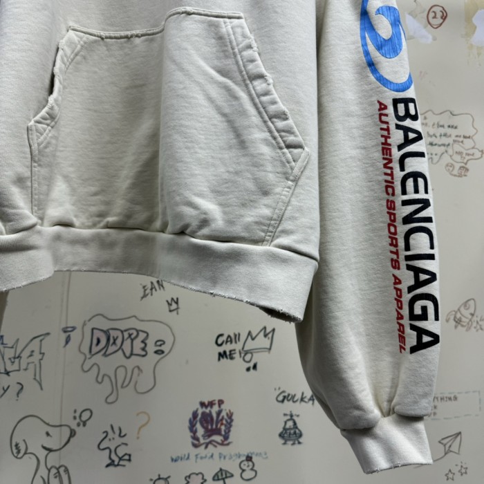 NIGO Balenciaga Men's Spring and Autumn Solid Color Letter Printed Hooded Pullover Long Sleeve Sweatshirt #nigo73249