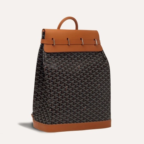 NIGO Goyard Men's And Women's Old Flower Full Print Zipper Closure Strap Canvas Leather Backpack Shoulder Bag Bags #nigo73252