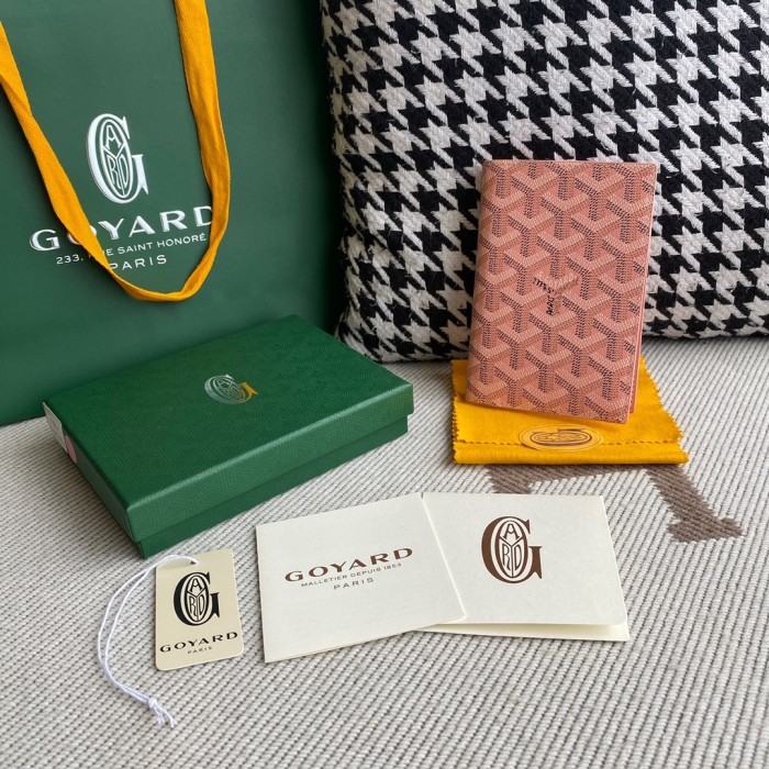 NIGO GOYARD Men's and Women's Old Flower Full Print Flap Pocket Canvas Patchwork Leather Card Case Passport Case Bag Bags #nigo73253