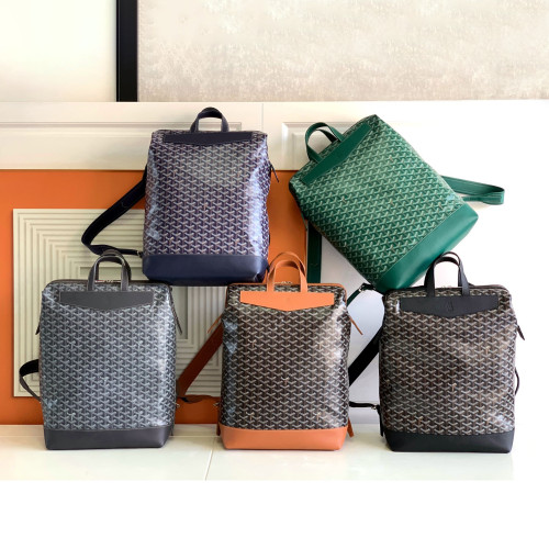 NIGO Goyard Men's And Women's Old Flower Full Print Zipper Closure Strap Canvas Leather Backpack Shoulder Bag Bags #nigo73251