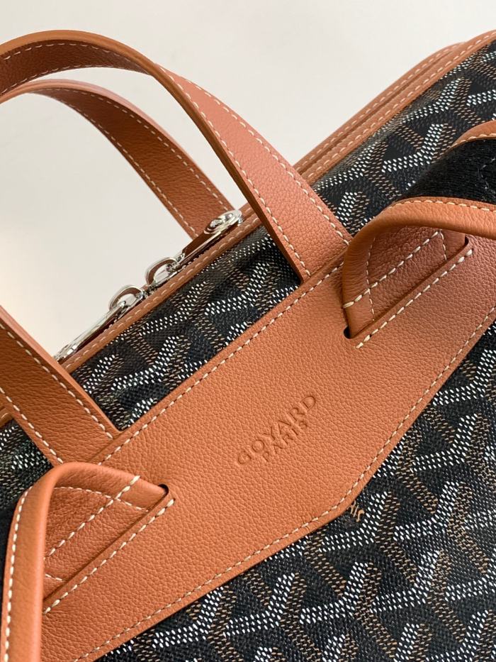 NIGO Goyard Men's And Women's Old Flower Full Print Zipper Closure Strap Canvas Leather Backpack Shoulder Bag Bags #nigo73251