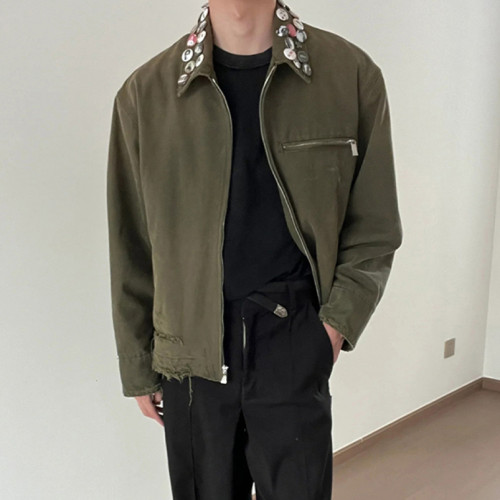 NIGO Enfants Riches Deprimes Men's Women's Spring And Autumn Lapel Faded Old Badge Solid Color Loose Long Sleeve Workwear Jacket Ngvp #nigo9338