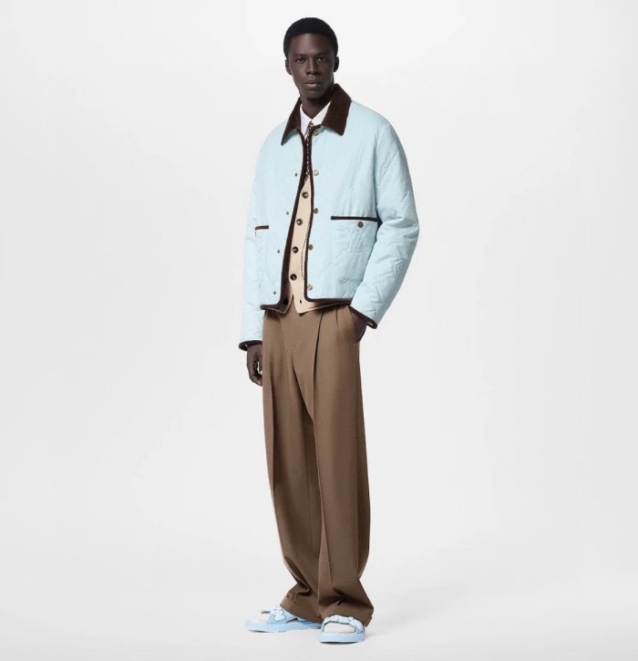 NIGO Louis Vuitton Men's Spring & Autumn Solid Color Button Mid Waist Straight Leg Casual Pants #nigo73274
