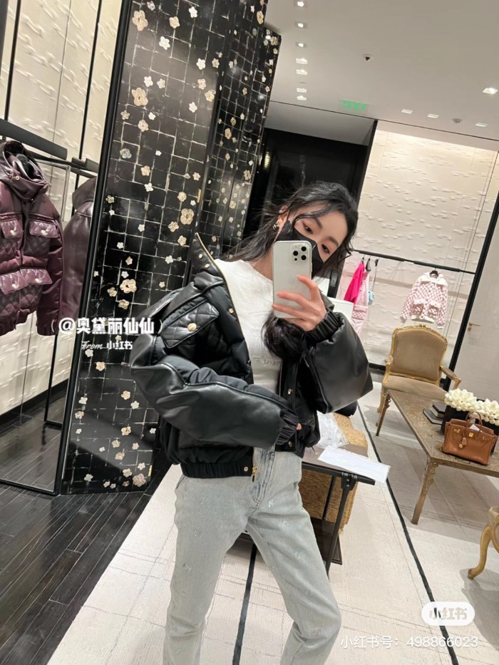 NIGO Chanel Women's Spring, Autumn And Winter Zipper Solid Color Single-Breasted Long-Sleeved Hooded Jacket Sheepskin Down Jacket Ngvp #nigo9342