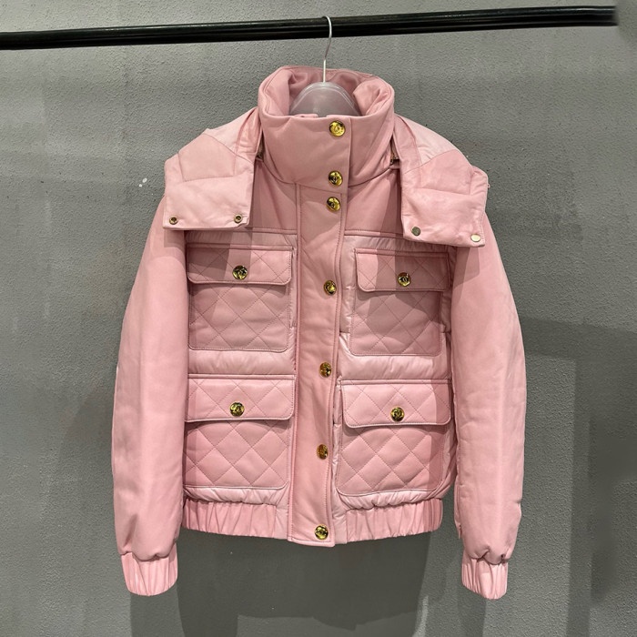 NIGO Chanel Women's Spring, Autumn And Winter Zipper Solid Color Single-Breasted Long-Sleeved Hooded Jacket Sheepskin Down Jacket Ngvp #nigo9342