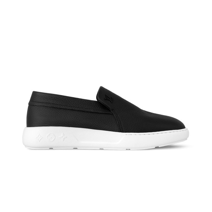 NIGO Louis Vuitton Men's All Season Solid Color Leather Round Toe Over Toe Suede Loafers Shoes #nigo73292