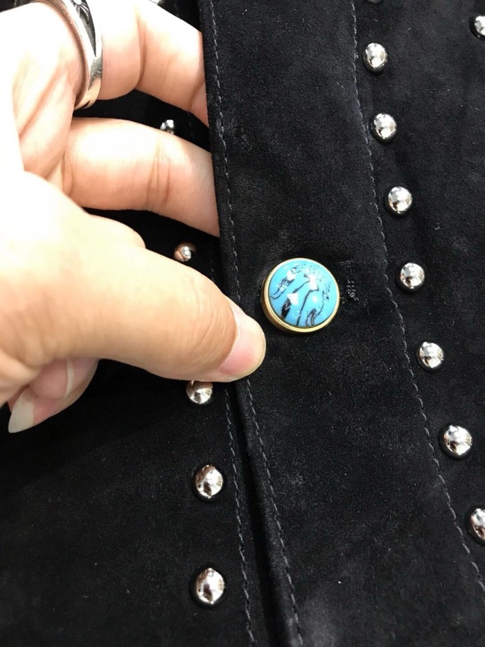NIGO Louis Vuitton Men's Fall/Winter Black Logo Pattern Embroidery Lapel Long Sleeve Denim Jacket #nigo73291