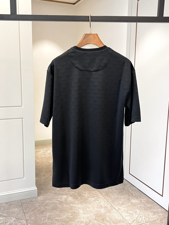 NIGO Prada Men's Spring Black Logo Logo Crew Neck Pullover Short Sleeve T-Shirt #nigo73286