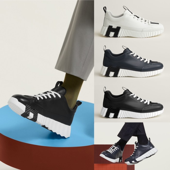NIGO Hermes Jump Sneakers Men's Geometric Mesh Hundred Casual Fashion Shoes #nigo73297