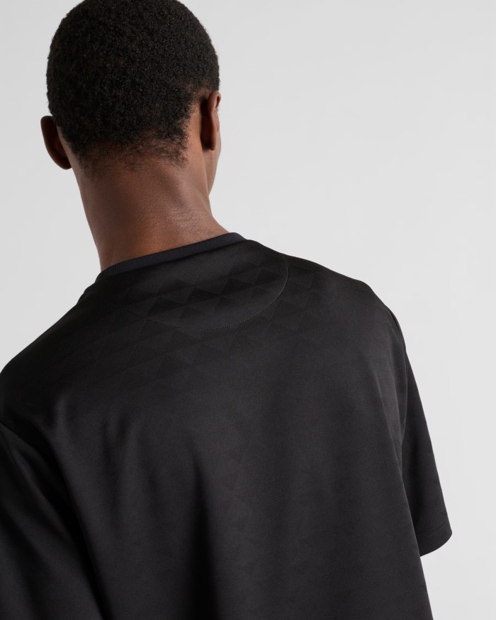 NIGO Prada Men's Spring Black Logo Logo Crew Neck Pullover Short Sleeve T-Shirt #nigo73286
