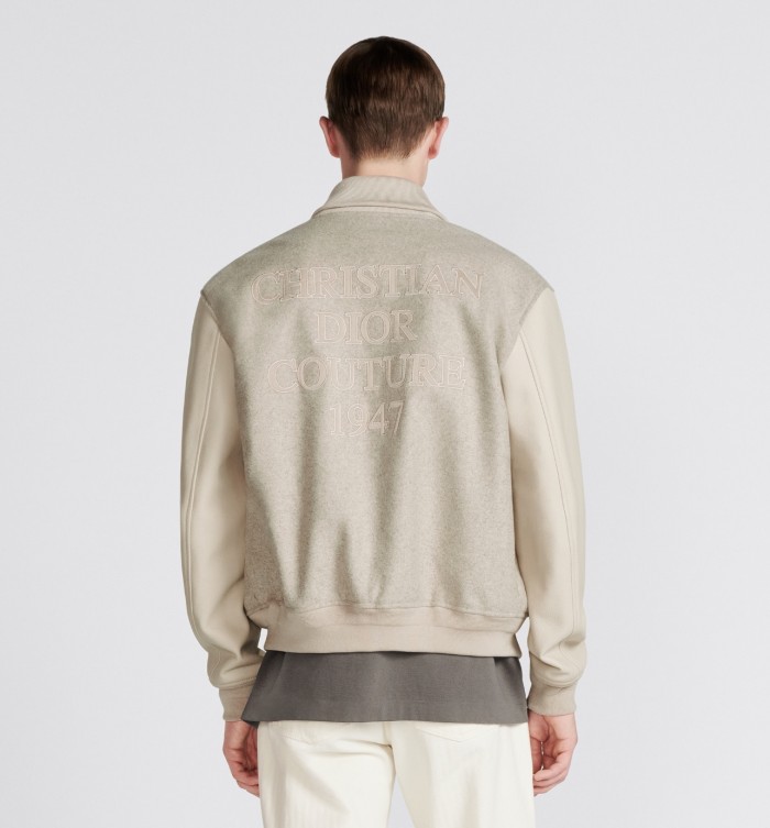 NIGO Dior Men's Spring and Autumn Beige Patchwork Logo Pattern Single Breasted Long Sleeve Jacket #nigo73288