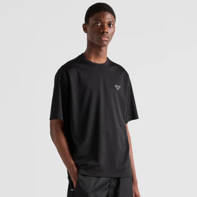 NIGO Prada Men's Spring Black Logo Logo Crew Neck Pullover Short Sleeve T-Shirt #nigo73286